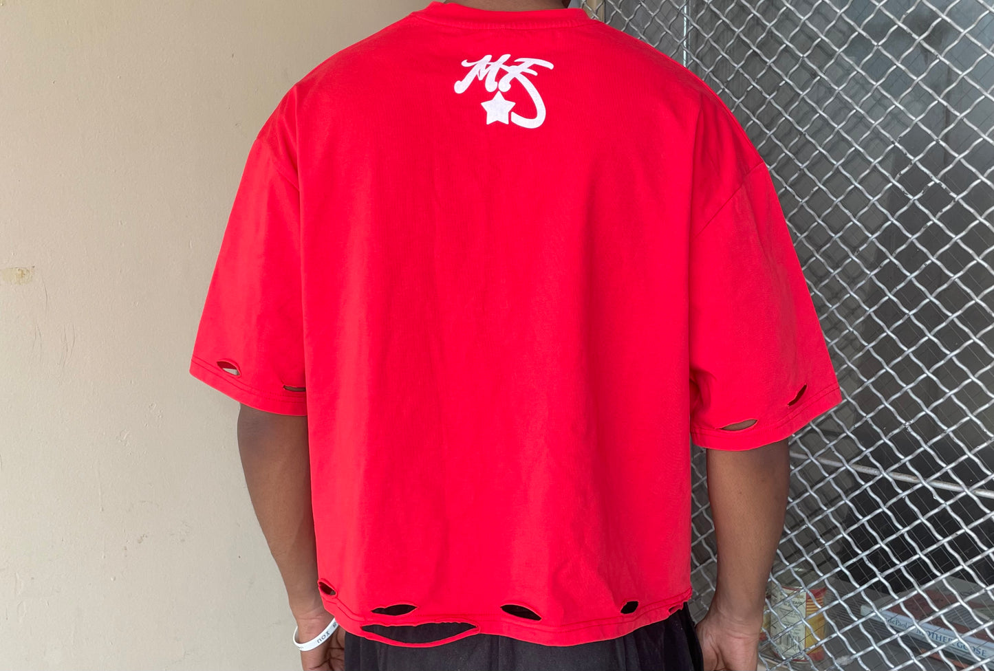 (MF) Red Distressed tee