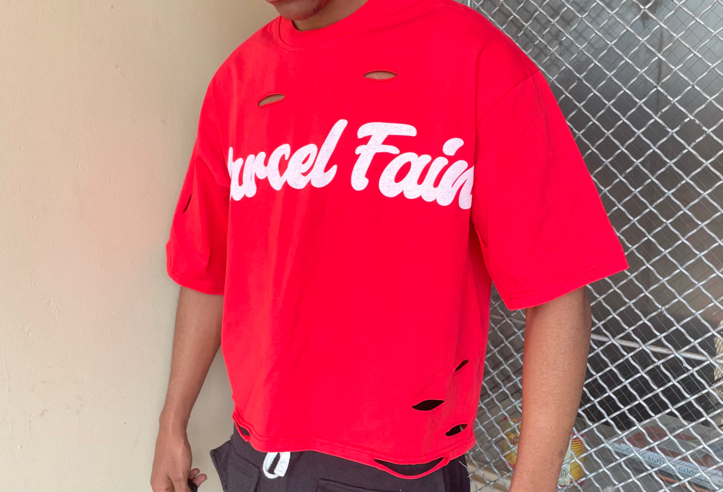 (MF) Red Distressed tee