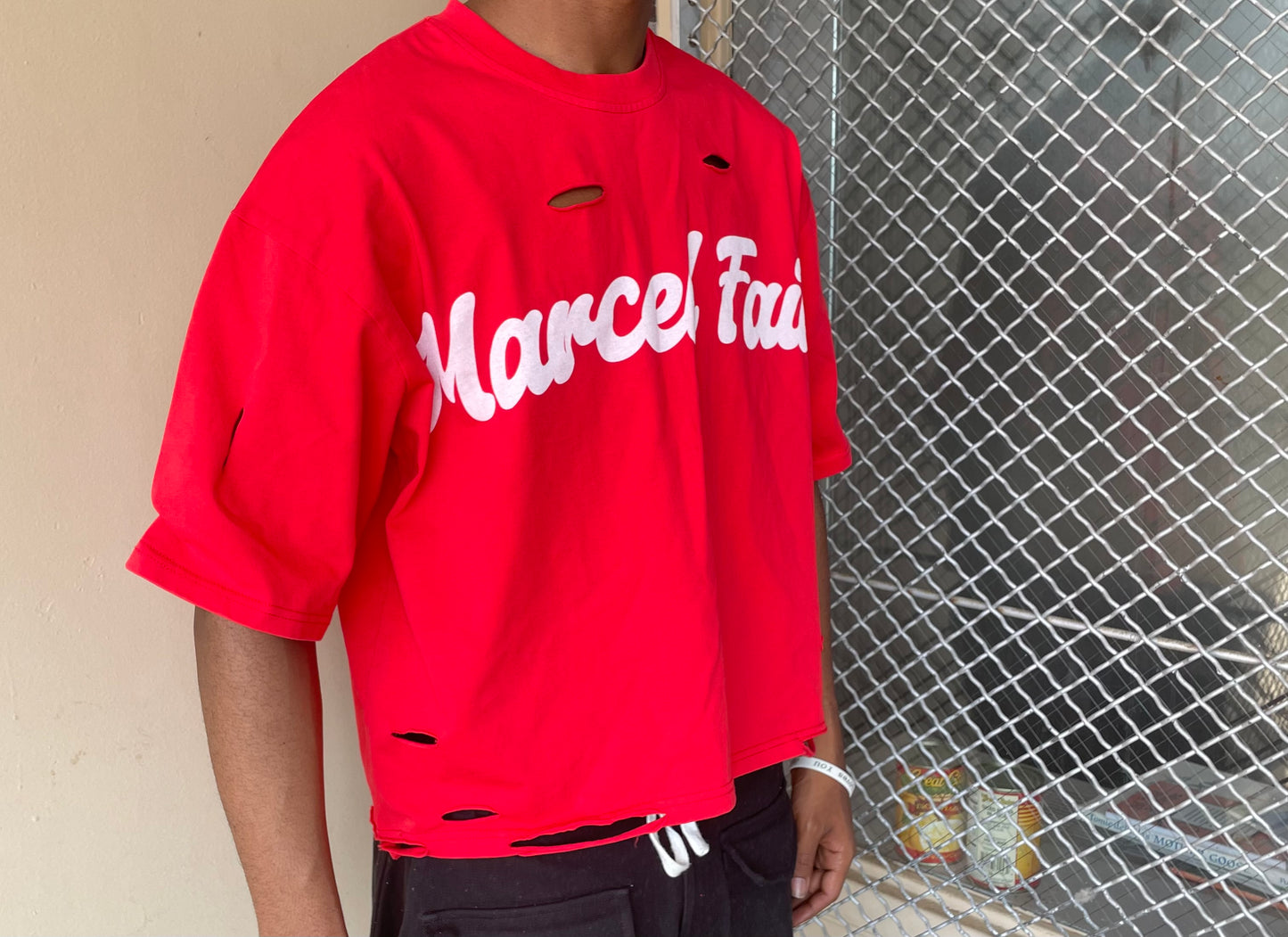 (MF) Red Distressed tee