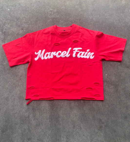 (MF) Red Distressed tee